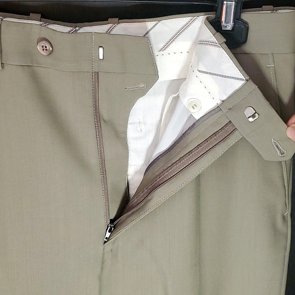 Gala Pure New Wool Men's Pleated Trousers - Size W34 L31 (can be lengthened) - Picture 9 of 10